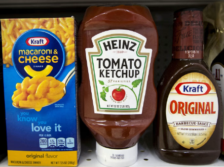 A group of ketchup and a box of foodAI-generated content may be incorrect.